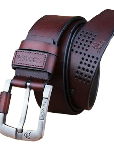 Cinturón de cuero con hebilla